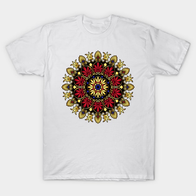 Copy of Copy of Gold Greek ornament Meander T-Shirt by kavalenkava